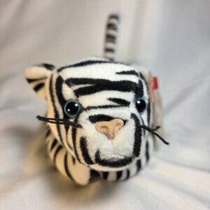 Ty Beanie Baby Blizzard The White Tiger Retired 1998 Collectible